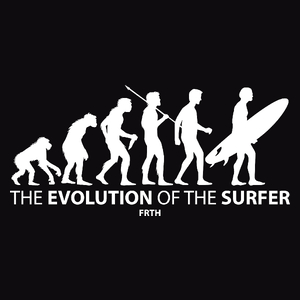 The Evolution Of The Surfer - Męska Koszulka Czarna