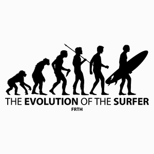 The Evolution Of The Surfer - Poduszka Biała