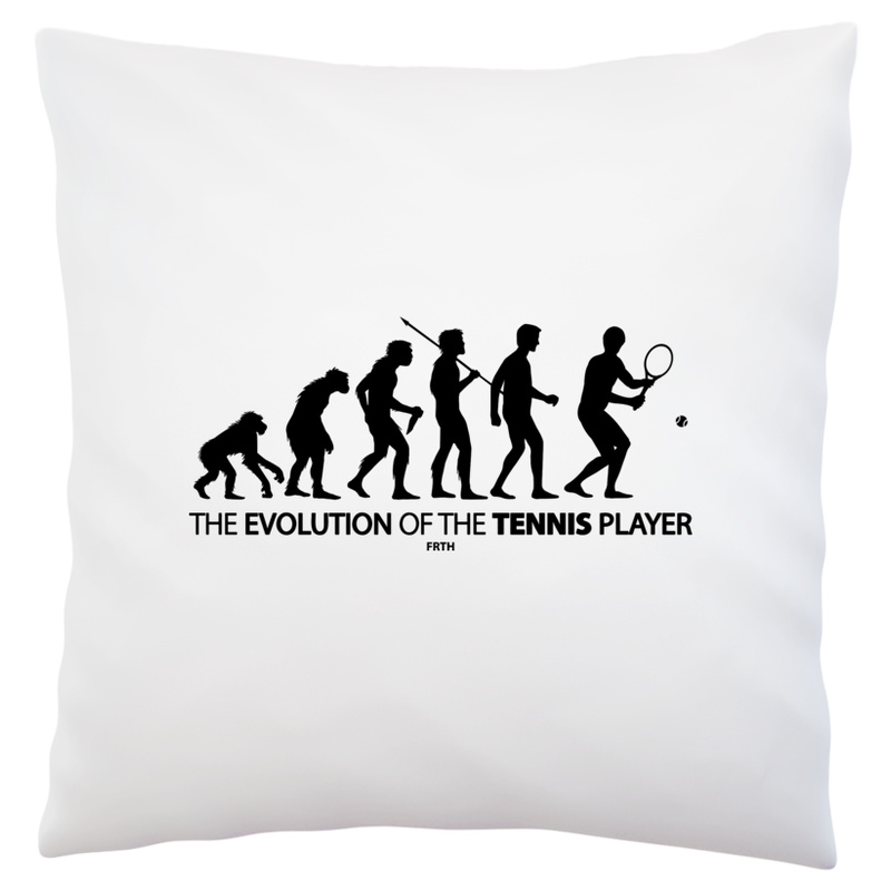 The Evolution Of The Tennis Player - Poduszka Biała