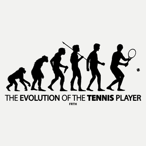 The Evolution Of The Tennis Player - Damska Koszulka Biała