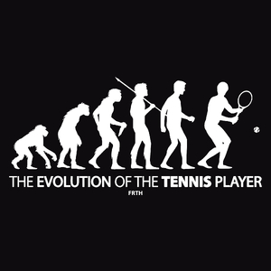 The Evolution Of The Tennis Player - Męska Koszulka Czarna