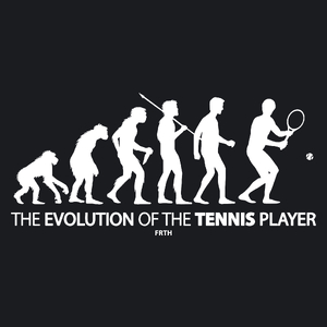 The Evolution Of The Tennis Player - Damska Koszulka Czarna