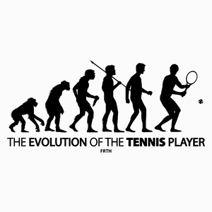 The Evolution Of The Tennis Player - Poduszka Biała