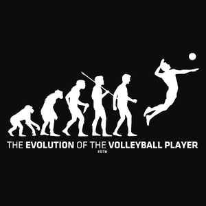 The Evolution Of The Volleyball Player - Męska Koszulka Czarna