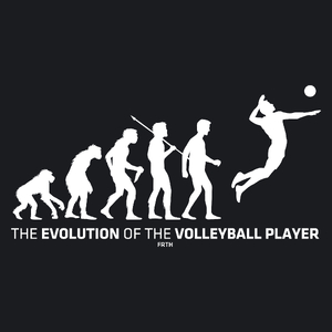 The Evolution Of The Volleyball Player - Damska Koszulka Czarna