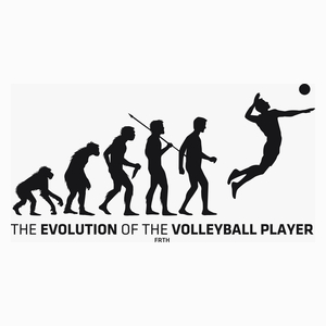 The Evolution Of The Volleyball Player - Poduszka Biała