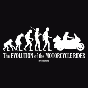 The Evolution Of Touristic Motorcycle Rider - Męska Koszulka Czarna