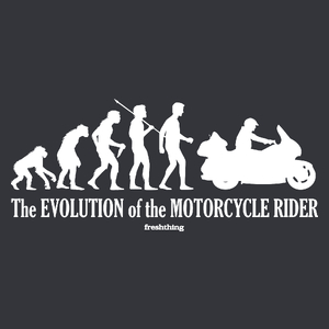 The Evolution Of Touristic Motorcycle Rider - Męska Koszulka Szara