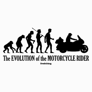 The Evolution Of Touristic Motorcycle Rider - Poduszka Biała