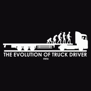 The Evolution Of Truck Driver - Męska Koszulka Czarna