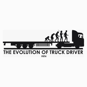 The Evolution Of Truck Driver - Poduszka Biała