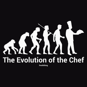 The Evolution of the Chef - Męska Koszulka Czarna