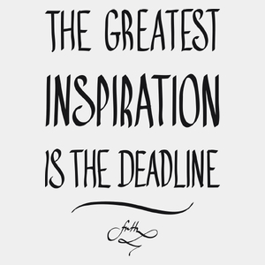 The Greatest Inspiration Is The Deadline - Męska Koszulka Biała