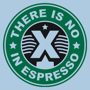 There Is No X In Espresso - Męska Koszulka Błękitna