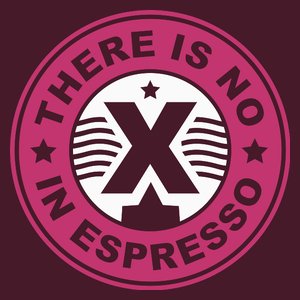 There Is No X In Espresso - Męska Koszulka Burgundowa