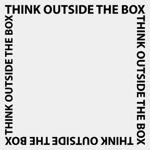 Think Outside The Box - Męska Koszulka Biała