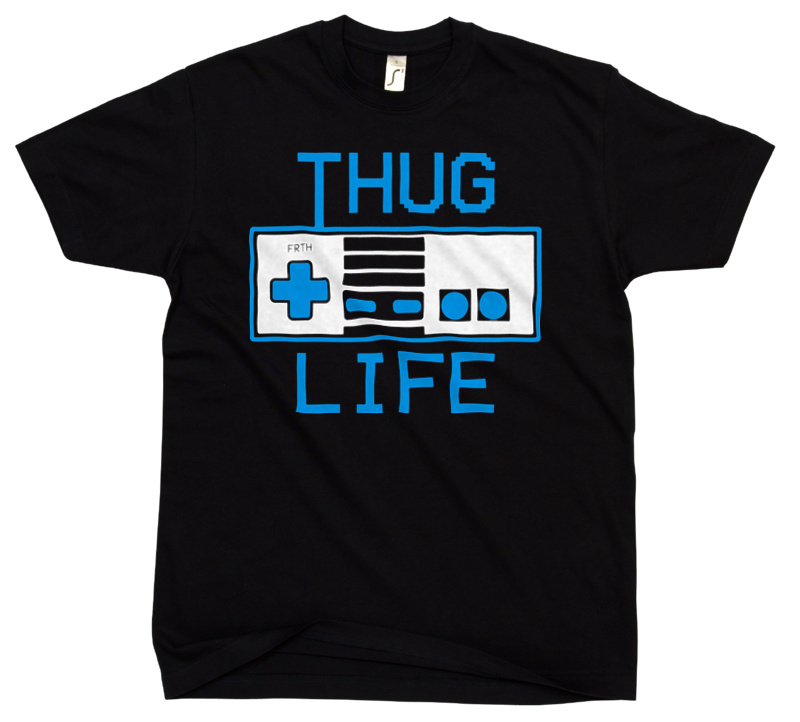 Thug Life - Męska Koszulka Czarna