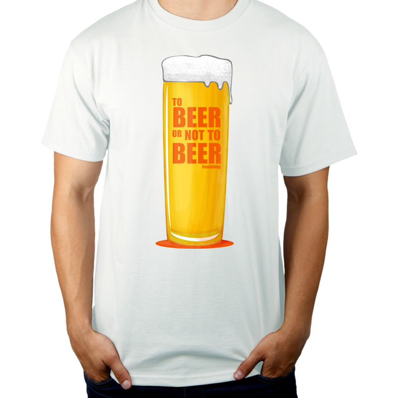 To Beer Or Not To Beer - Męska Koszulka Biała