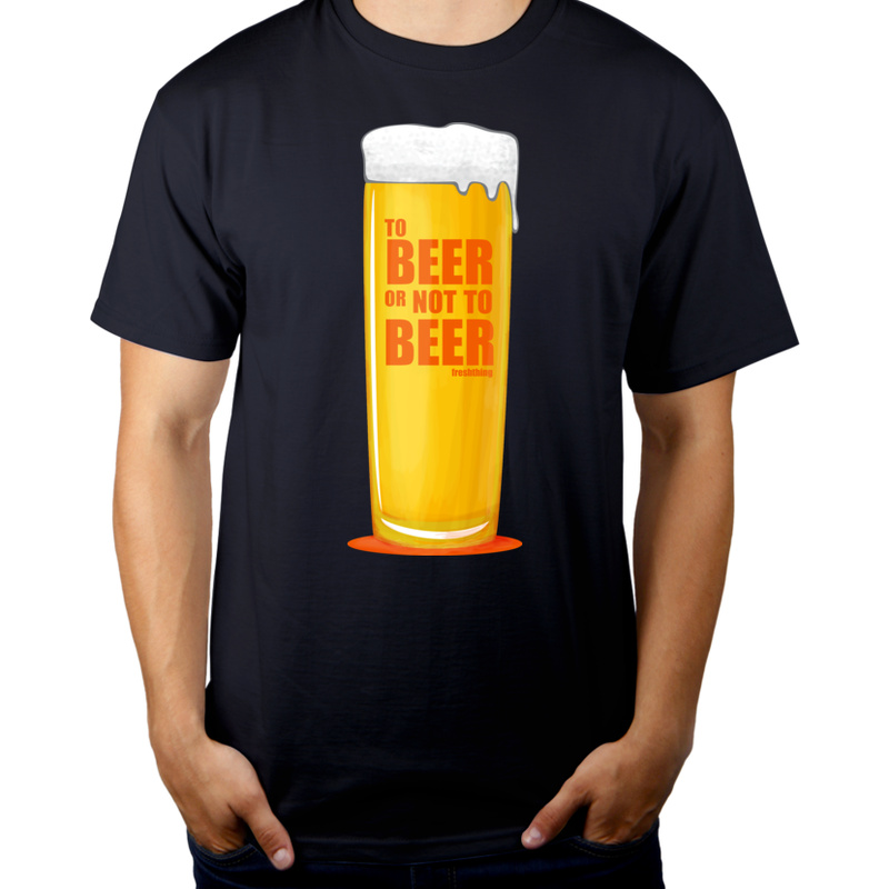 To Beer Or Not To Beer - Męska Koszulka Ciemnogranatowa