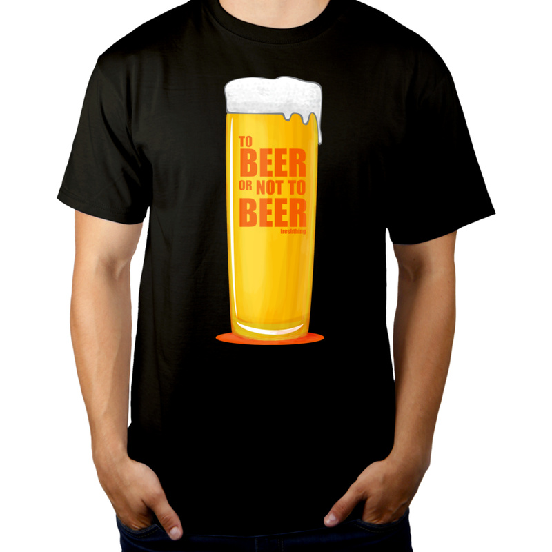 To Beer Or Not To Beer - Męska Koszulka Czarna