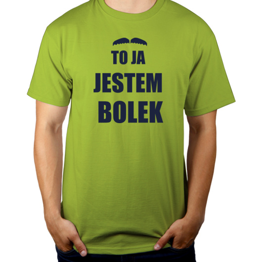 To Ja Jestem Bolkiem - Męska Koszulka Jasno Zielona
