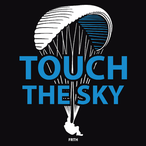 Touch The Sky - Paralotnia - Męska Bluza Czarna