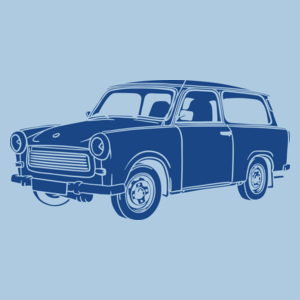 Trabant 601 - Męska Koszulka Błękitna