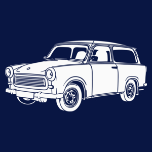 Trabant 601 - Męska Koszulka Ciemnogranatowa
