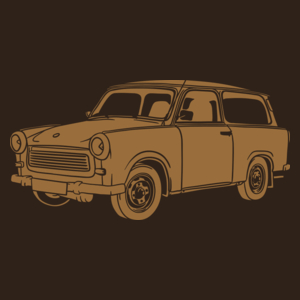 Trabant 601 - Męska Koszulka Czekoladowa