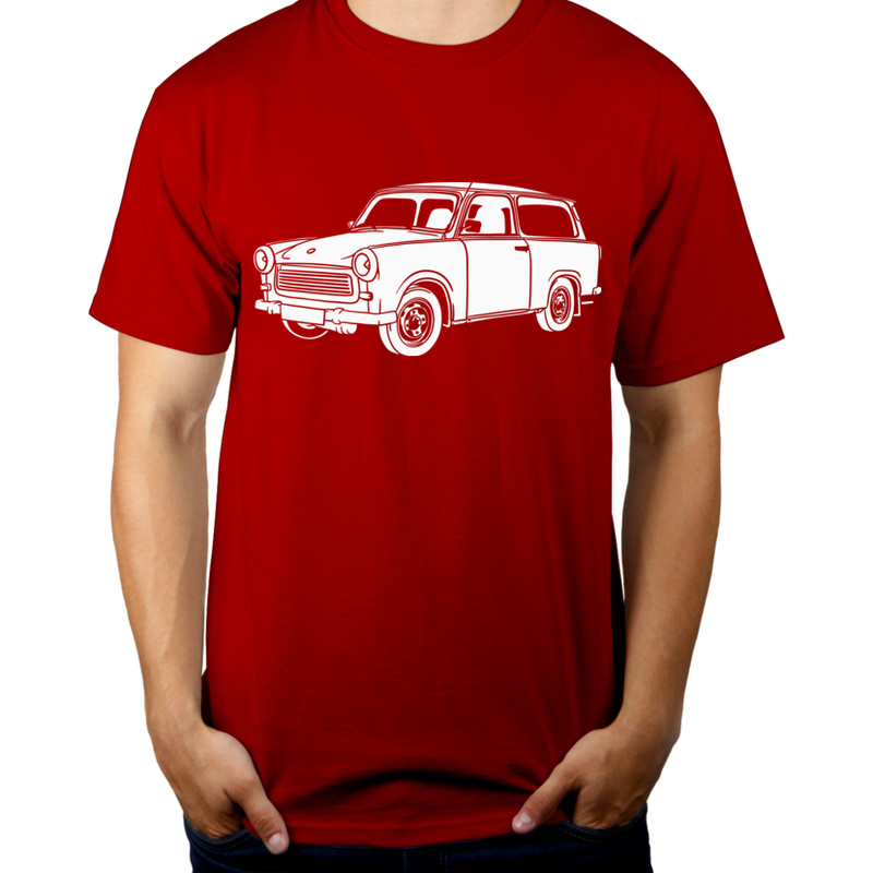Trabant 601 - Męska Koszulka Czerwona