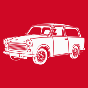 Trabant 601 - Męska Koszulka Czerwona