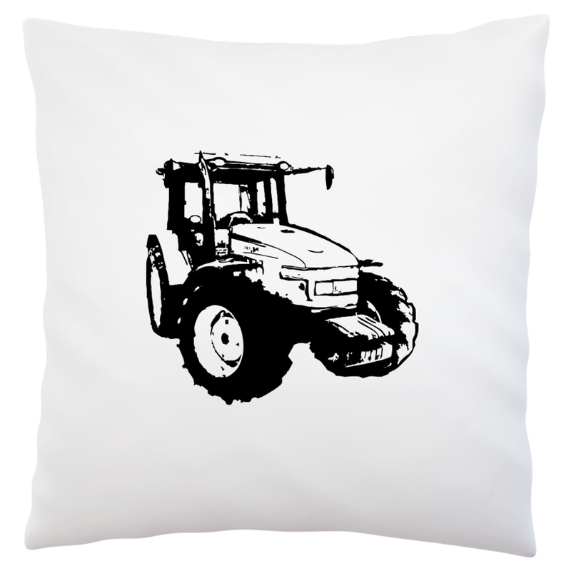 Traktor - Poduszka Biała