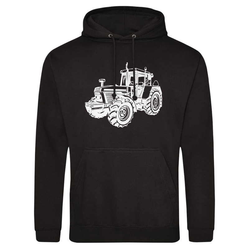 Traktor - Męska Bluza z kapturem Czarna