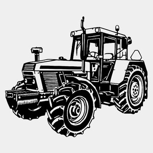 Traktor - Męska Koszulka Biała