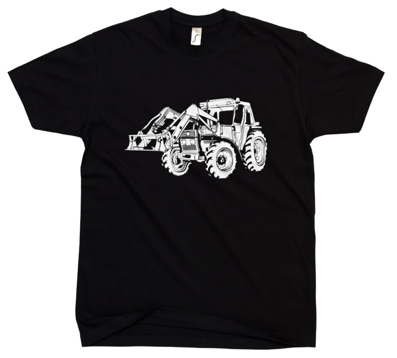 Traktor - Męska Koszulka Czarna