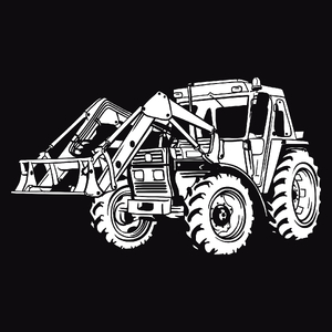 Traktor - Męska Koszulka Czarna