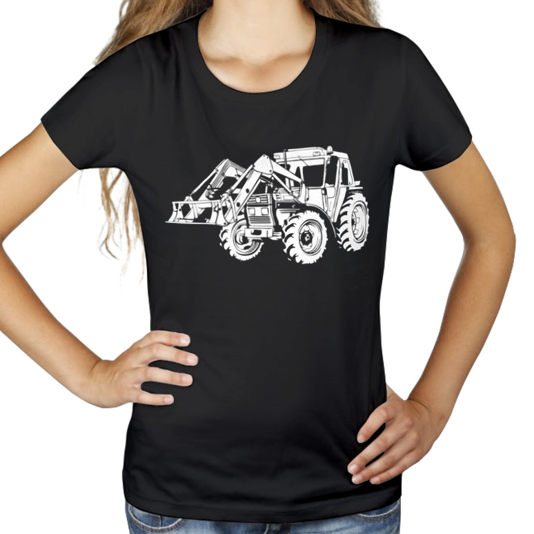 Traktor - Damska Koszulka Czarna