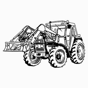 Traktor - Poduszka Biała