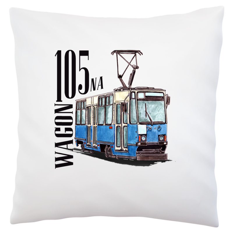 Tramwaj Wagon 105 - Poduszka Biała