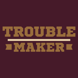 Trouble Maker - Męska Koszulka Burgundowa
