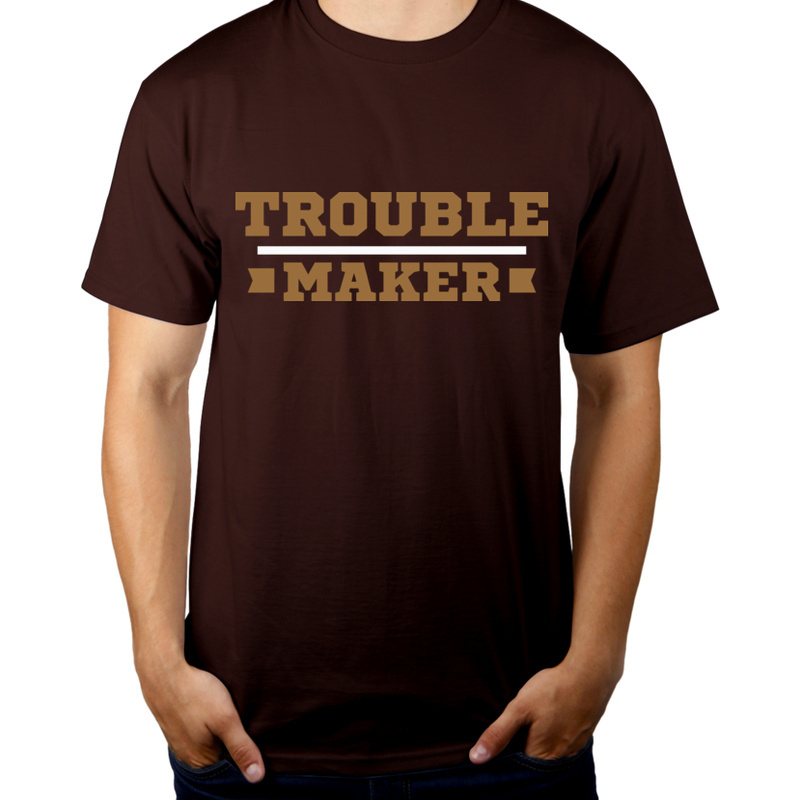 Trouble Maker - Męska Koszulka Czekoladowa
