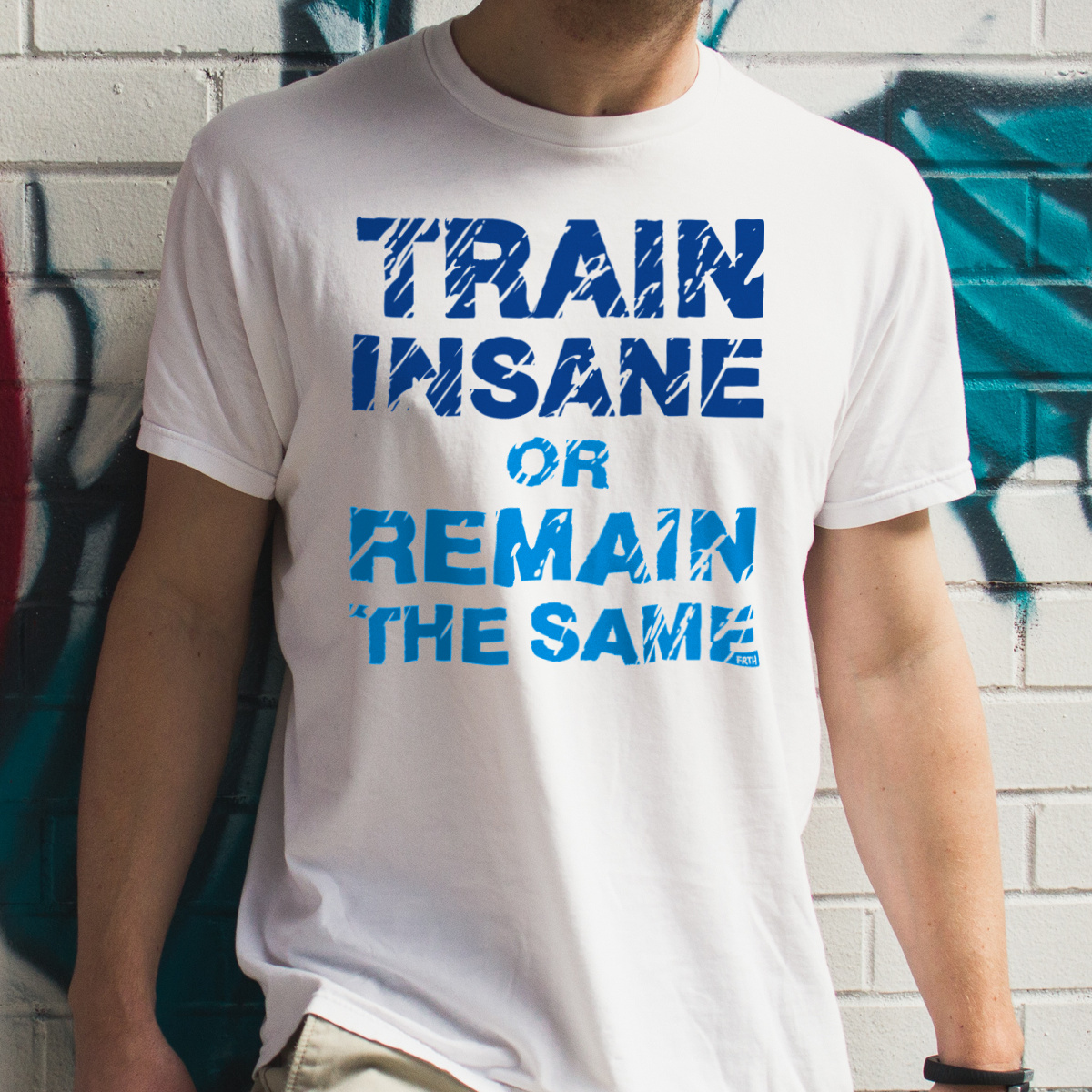 Try Insane Or Remain The Same - Męska Koszulka Biała