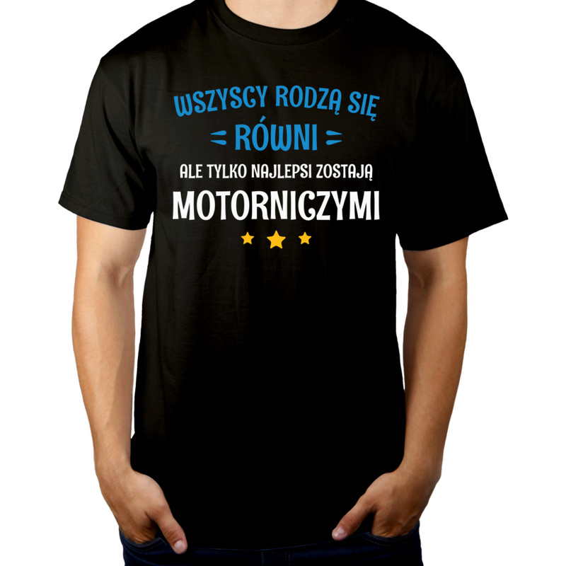 Tylko Najlepsi Zostają Motorniczymi - Męska Koszulka Czarna
