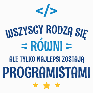 Tylko Najlepsi Zostają Programistami - Poduszka Biała