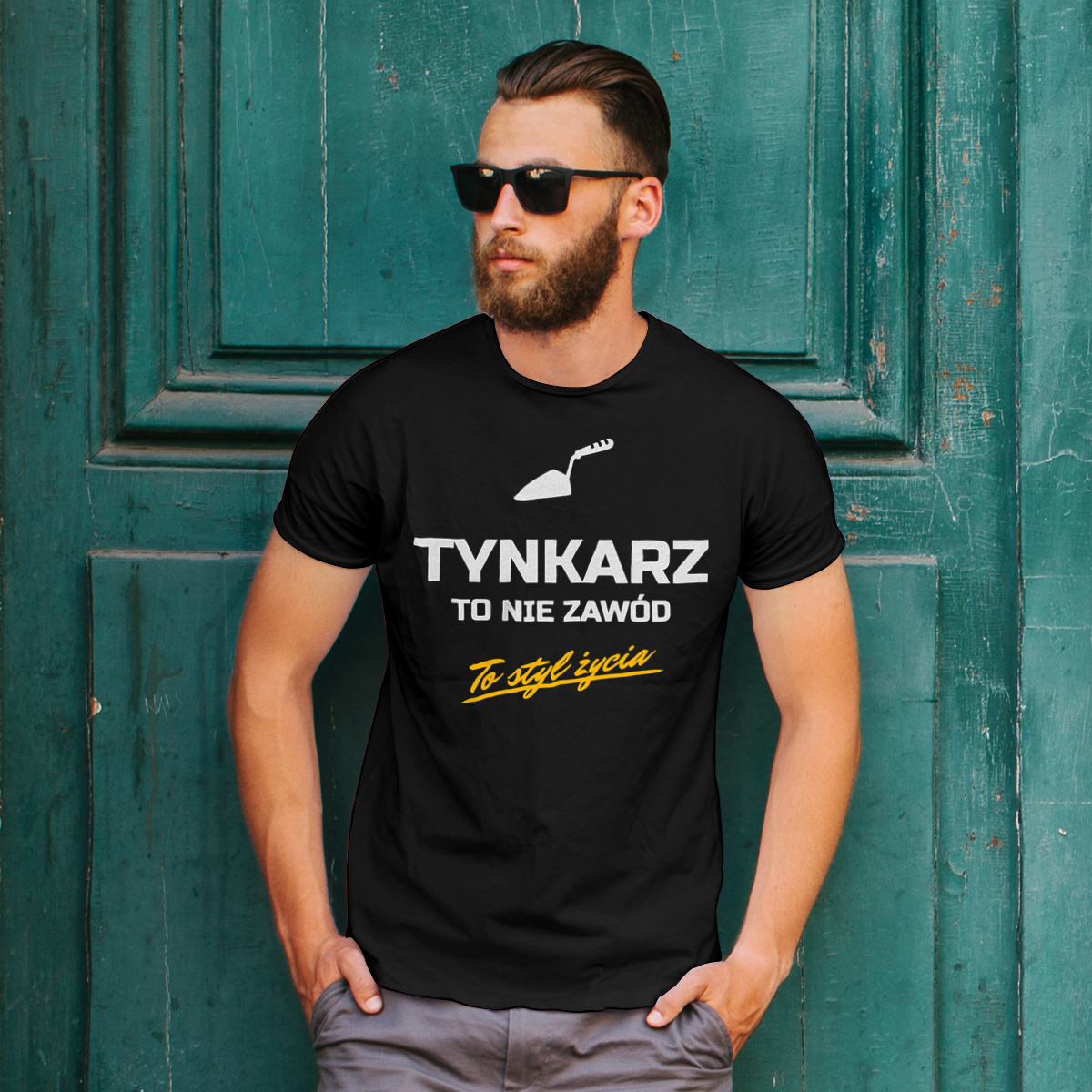Tynkarz To Nie Zawód - To Styl Życia - Męska Koszulka Czarna