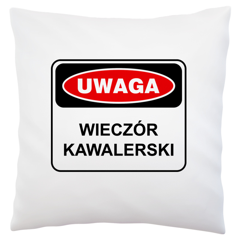 UWAGA - wieczór kawalerski - Poduszka Biała