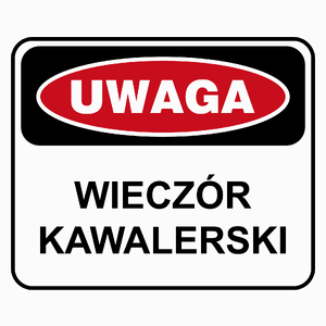 UWAGA - wieczór kawalerski - Poduszka Biała