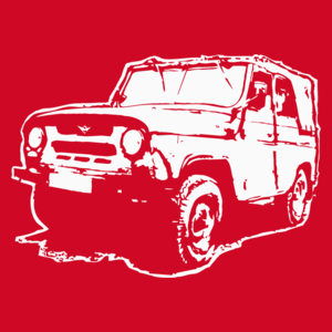 Uaz 469B - Męska Koszulka Czerwona
