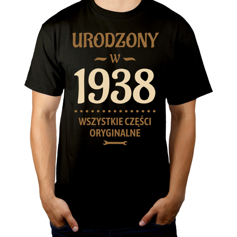 Urodzony W 1937 Wszystkie Części Oryginalne - Męska Koszulka Czarna