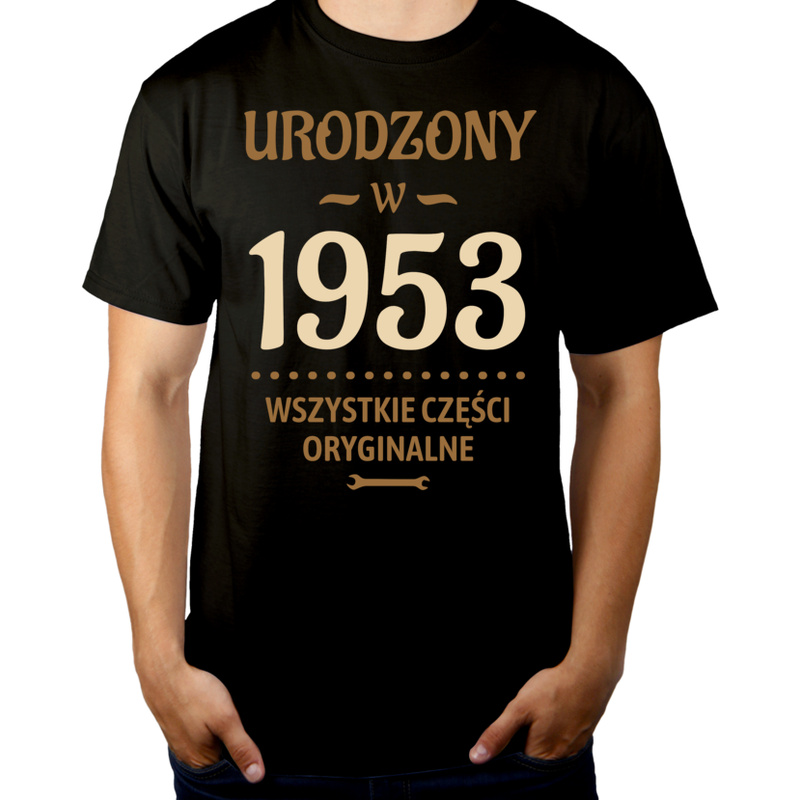 Urodzony W -70 Wszystkie Części Oryginalne - Męska Koszulka Czarna